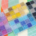 JC Hot Sale 15 Grids Glass Seed Beads Kit Wholesale Various Color and Size Beads Kits for Jewelry Making