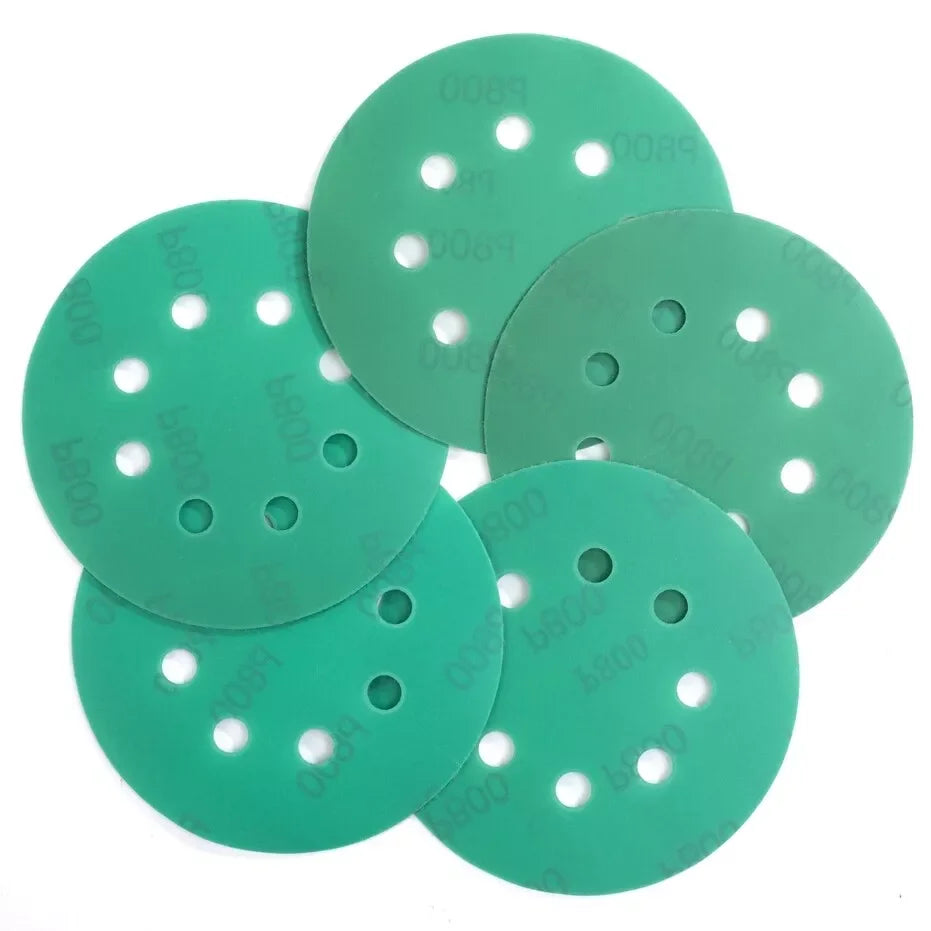 400pcs/Carton 5-inch Wet/Dry Sanding Disc 60-2000 Grit Orbital Sander Pad Aluminum Material Hook Loop Wood Sanding