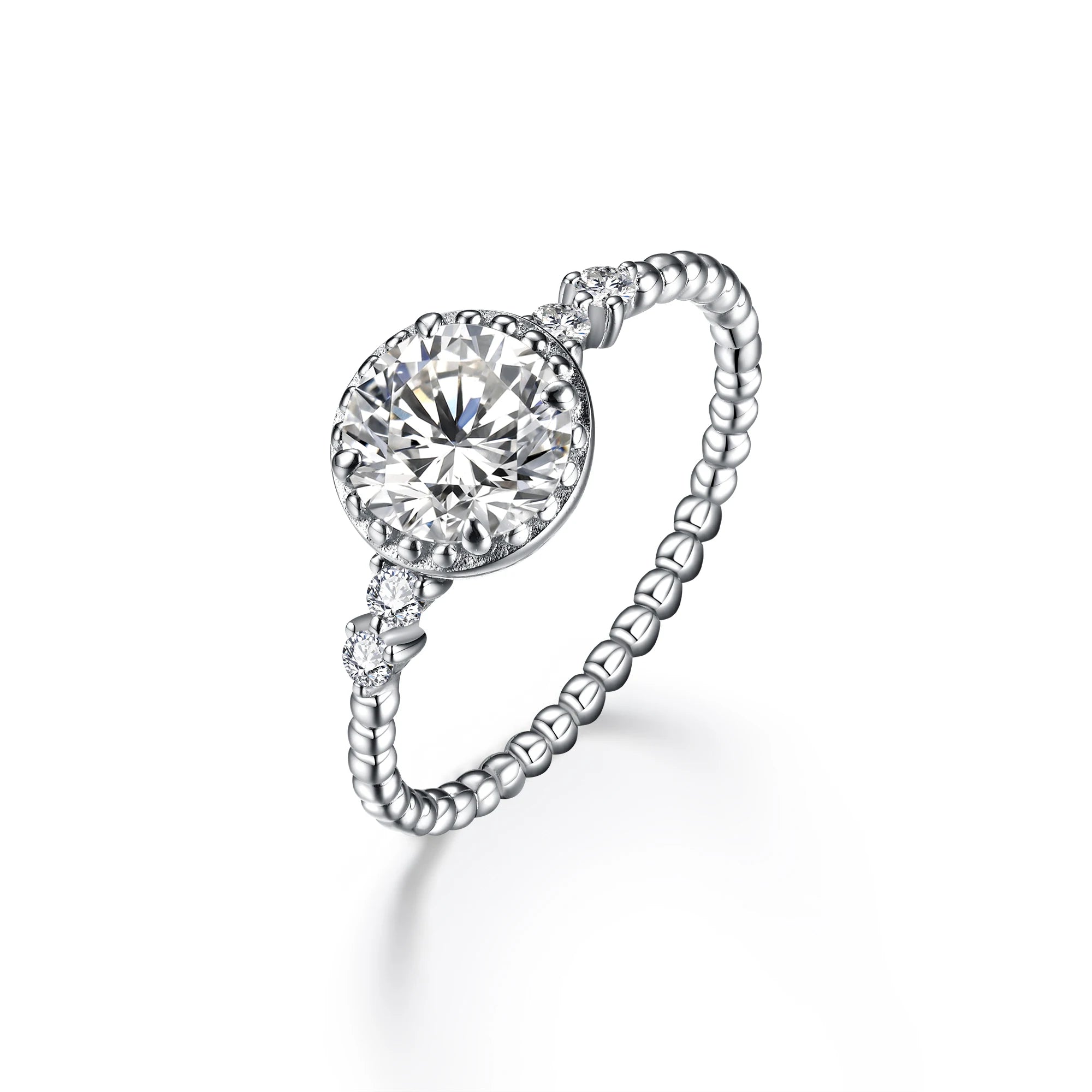 Custom Luxurly D Color Vvs1 1Ct Moissanite Ring 925 Sterling Silver Pure Gold Diamond Engagement Ring