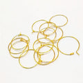 Trendy Stainless Steel Earring Hoops Gold and Silver Plated for DIY Jewelry Making and Party/Gift Accessories for Women