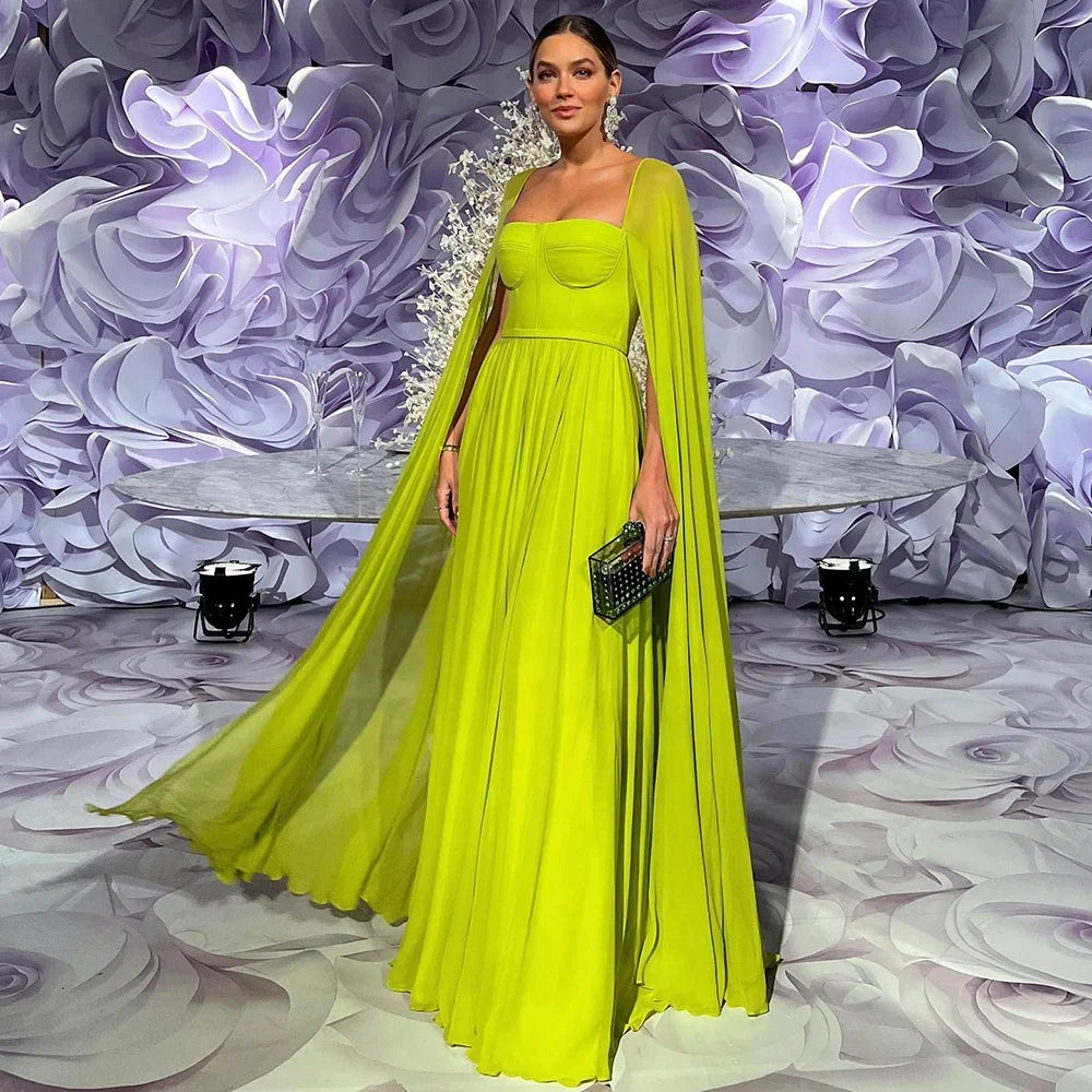 Jancember SCZ022 Simple Colorful Beautiful Prom Evening Party Dresses With Shawl