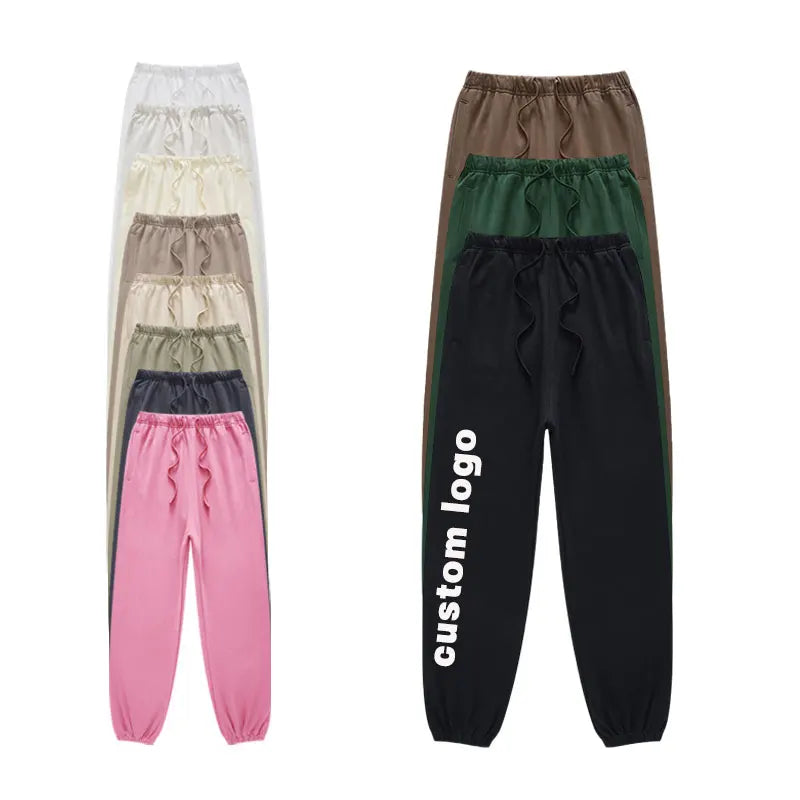 Unisex Hot Sale Sweatpants 100% Cotton Custom Design Embroidery Print Men's Plus Pants Casual Sports Twill XL Mid Straight