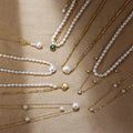 RINNTIN GPN Trendy Jewelry 925 Silver Baroque Pearls Choker Men Women Joyas De Plata 14K Gold Plated Freshwater Pearl Necklace