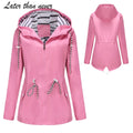 Women's Jacket Hooded Strip Lined Lady Windbreaker Jacket Outdoor Sport Trench Jacket Ladies Coats Chaquetas De Mujer