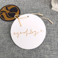 Round Shape Texture Paper Hang Tags Custom Logo Garment Swing Tags With Safety Pin for Clothing Shirts