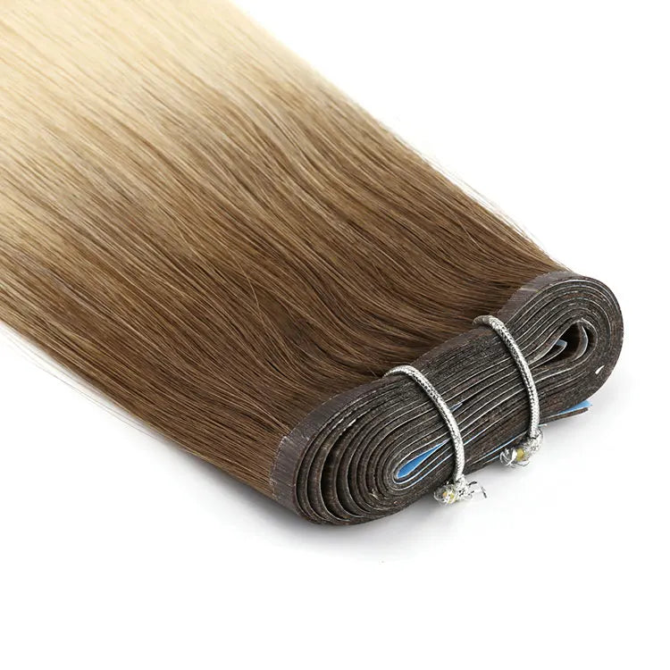 2026 High Quality European Super Double Drawn Remy Hair Pu Thin Weft Hair