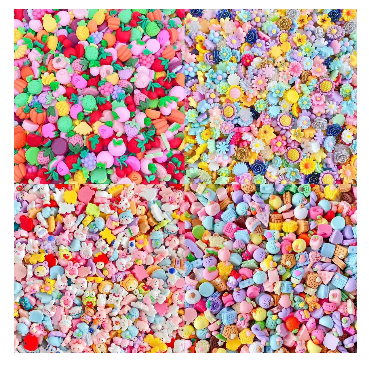 Wholesale Mixed Mini Fruit Dessert Cute Cartoon Flatback Resin Charms Cabochon for Nail Art Accessories DIY Scrapbooking Crafts
