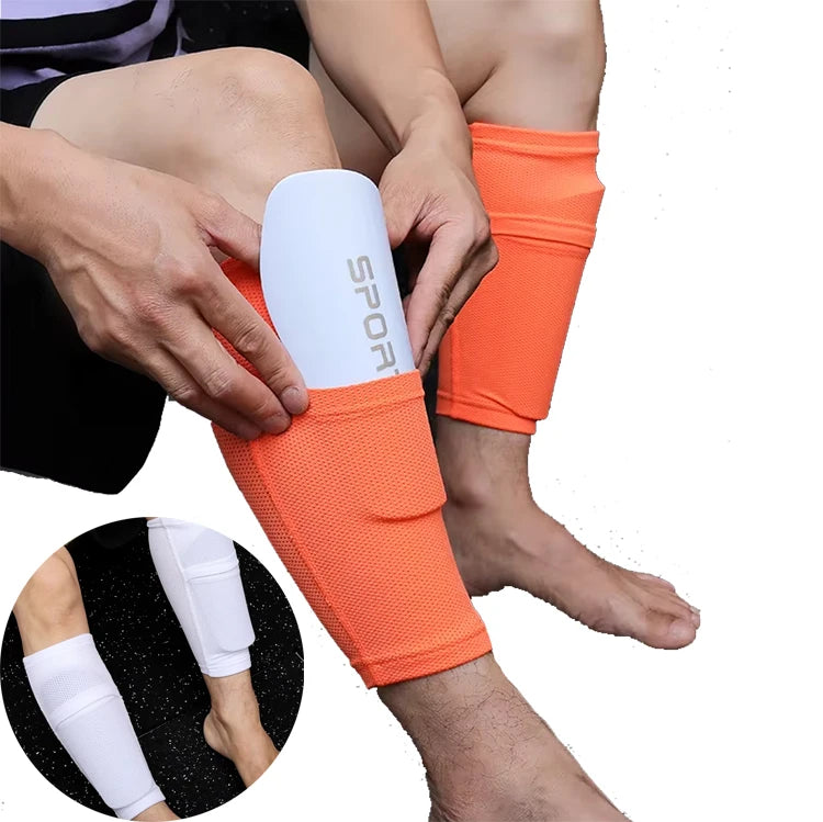 LINGTU W006 Custom Branded Professional Football Training Socks Shin Guards Socks High Elastic Soccer Socks Sleeve With Porket