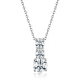 VVS Moissanite 1ct 2ct 3ct Round Pendant Necklace with 925 Sterling Silver Certified Gra Moissanite Pendants & Charms