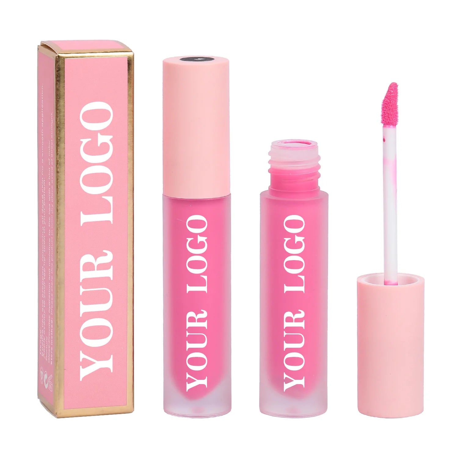 Lip Gloss Wholesale Bulk Lip Gloss Containers Bulk with Custom logo pink Lipgloss Tube High End