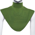Islamic Muslim Stretchy Hijab Full Neck Cover with Breathable Modal Scarf Chest Back Cloak for Half Top Women's Shirt Collar
