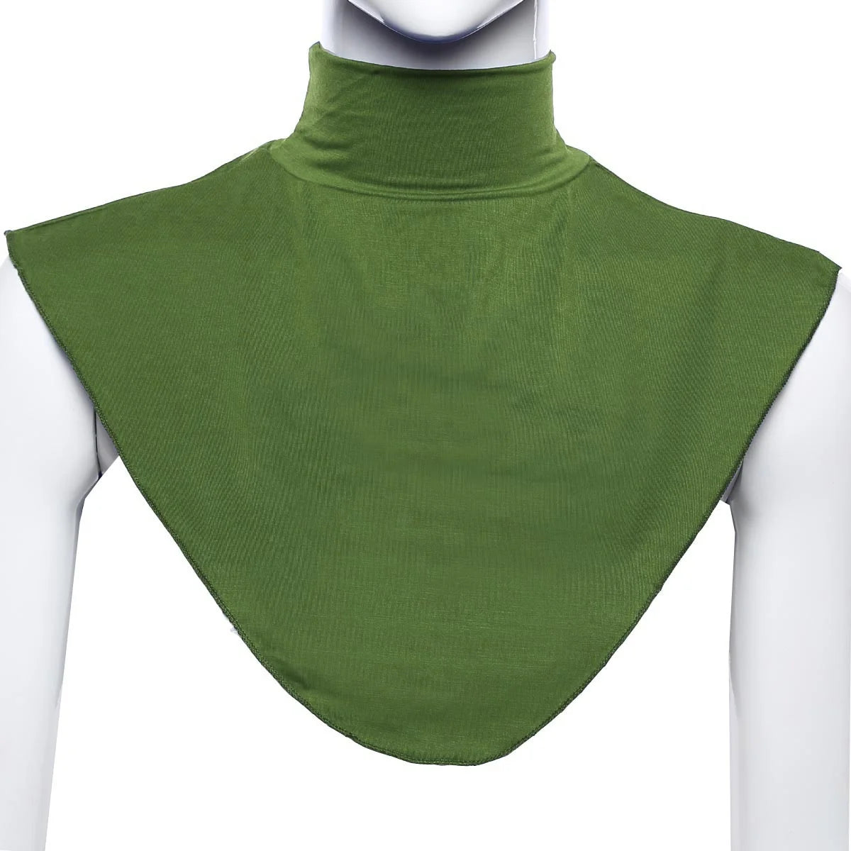 Islamic Muslim Stretchy Hijab Full Neck Cover with Breathable Modal Scarf Chest Back Cloak for Half Top Women's Shirt Collar