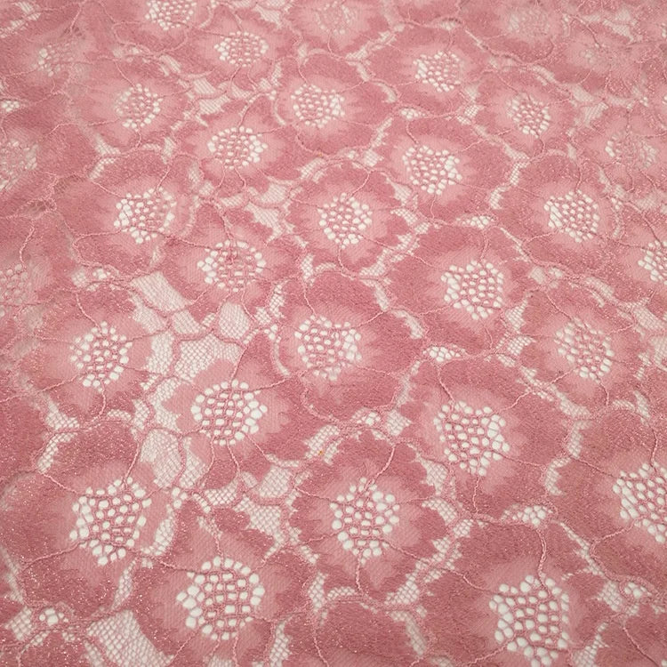 Nylon Cotton Lace Fabric Floral Pattern Making for Garment LT21066