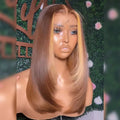 Gold Supplier Brazilian Preplucked HD Lace Women Girls' Wigs Bob  Highlight 613 Brown Honey Blonde Human Hair