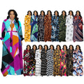 Trending 2023 Fall New Designs Long Full Sleeve Dress Ladies Digital Print Plus Size Maxi Dresses