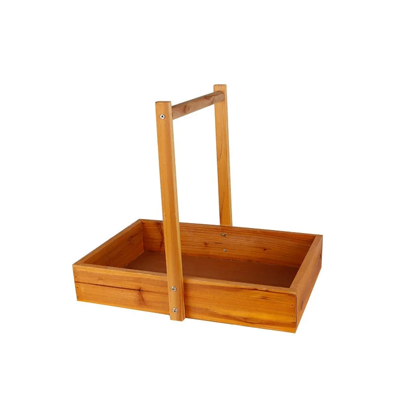 Modern Rectangle Wooden Eco-Friendly Multifunction Storage Basket for Laboratory Equipment and Physical Chemistry Supplies