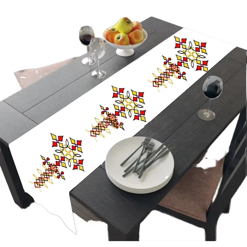 Fast Delivery Top Quality Full Color Graphic Durable Fabric Indoor Outdoor Custom Printing Linen Longway Table Runner