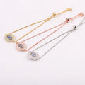 New Design High selling Micro CZ Shell Eye Adjustable Fashion Chain Bracelet Jewelry for Women