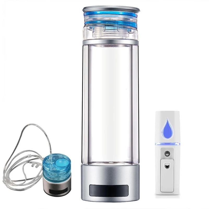 SPE PEM 9000ppb Electric USB Powered Hydrogen Water Bottle Generator Portable Ionizer Cup for Gym Travel Outdoor Car & RV Use