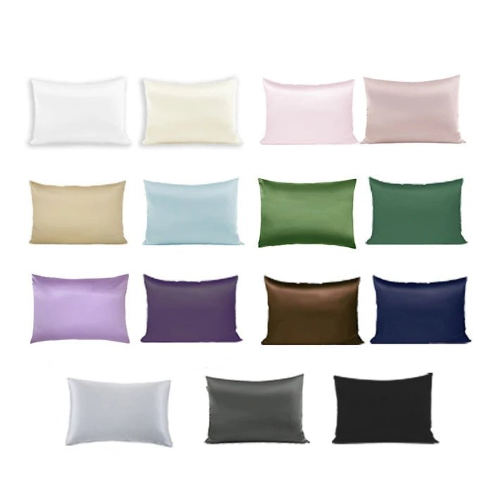 Wholesale Luxury Decorative Silk Satin Pillowcase Comfortable Pillow Case with Customizable Design Box