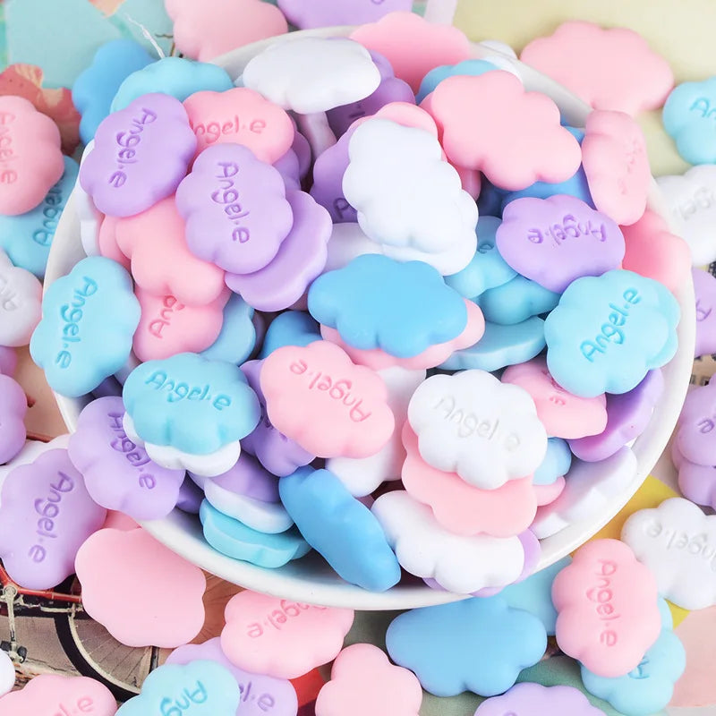 Good Quality Custom Made Colored Angel Cloud Design Flat Resin Craft for Diy