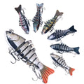 HENGJIA Wholesale 7 Sections 10cm-24g Dark Colors Body Fishing Lure Multi-segemented Bait