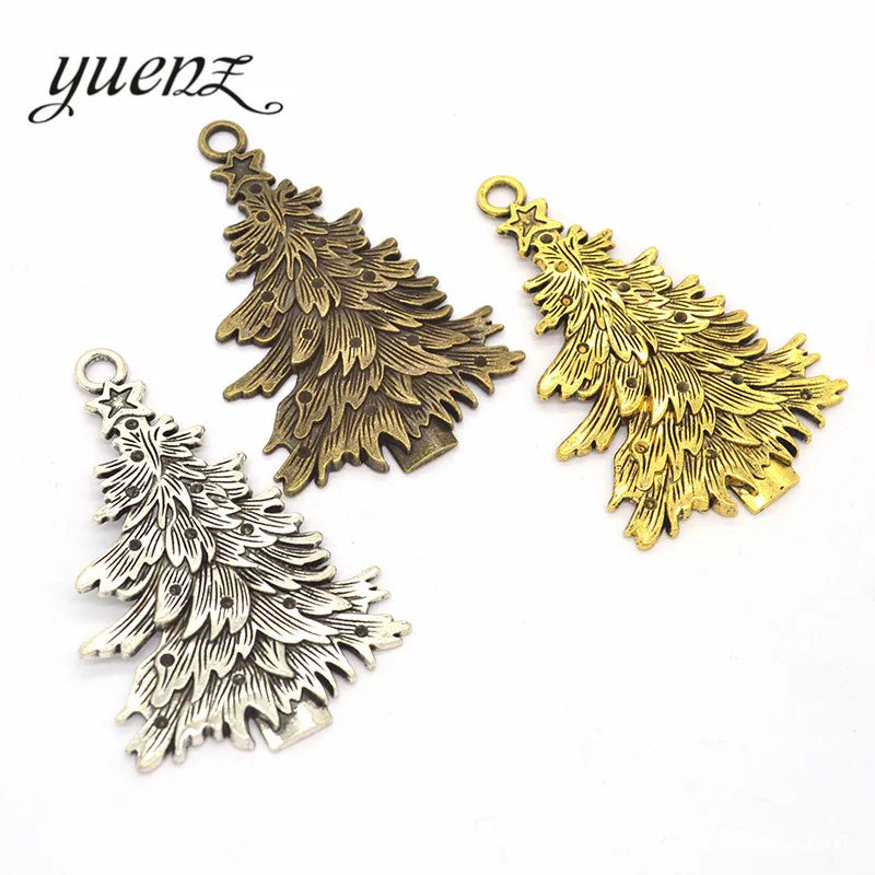 YuenZ 3 Colors Antique Silver Color Alloy Metal Tree Charms for Jewelry Making Diy Handmade Jewelry 68*43mm Q205