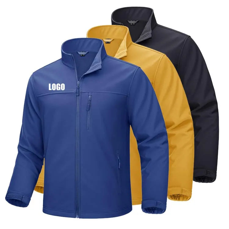Custom LOGO Winter Windproof Tactical Wind Breaker Jacket for Men Men's Fleece Jacket Fashion Hiking Fishing Coat