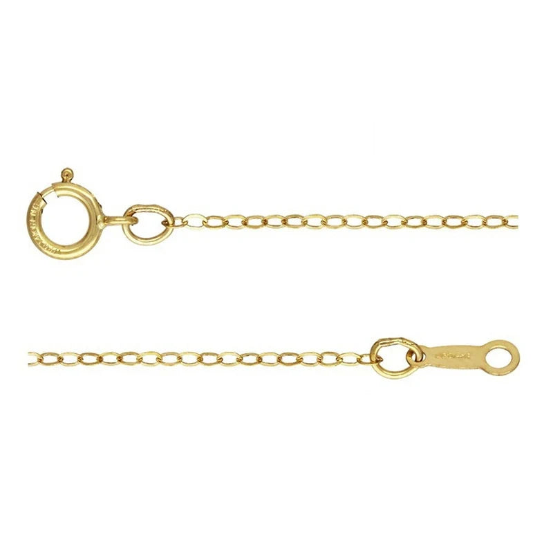 Real 14K Gold Filled 1.3MM Flat Cable Chain Finished Permanent Jewelry Minimalist Chain Necklace Bracelet Jewelry Findings
