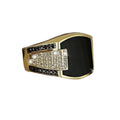 Hip-hop Punk Men Rings Vintage Fashion Rectangular Geometry Rings Glisten Diamond Rings for Men