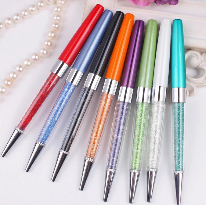Factory Price Sale Bling Bling Crystal Ballpoint Pen 1.0mm Metal Writing for Office and School with Drop Shipping Available