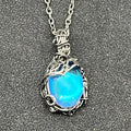Vintage Unique Thorn and Aurora Trendy Alloy Necklace Antique Niche Design Personality Clavicle Chain