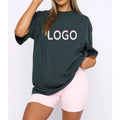 E22050616 Unisex Short Sleeve Cotton T-Shirts Custom Screen Printing With Heat Transfers Embroidered Logo for Men Women Summer