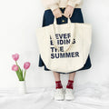 Custom Large Canvas Cotton Tote Bag Clutch Outdoor Fashion Beach Use Featuring Custom Logo Printing Fashionable Gift Promotion