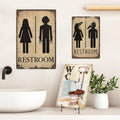 Putuo Decor Toilet Metal Tin Sign Retro Vintage Home Restaurant Mall Toilet Decor Retro Tin Sign