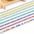 High Quality Color Rhinestone Claw Chain Colorful Chain Dense Cup Stainless Steel Chain for Jewelry Making