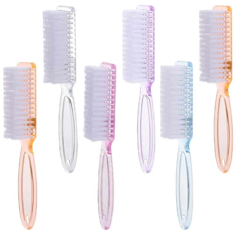 Plastic Soft Nail Brush Cleaning Remover Dust Powder Long Handle Brushes Durable Nails Art Manicure Care Accessory Tool