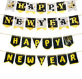 2026 HAPPY NEW YEAR with Gilt Letters Pull Flags and Banners Decorated for NEW YEAR Parties Banners Flags