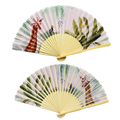 Hot Sale Custom Hand-Folded Eco-Friendly Folk Art Bamboo Fan Chinese Personalized Fabric or Paper Carved Painted Business Gift