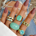 Fenny Ready to Ship Colorful Star Mushroom Ring Trend for Women Tarnish Free Wholesale High End 18K Gold Plated Jewelry