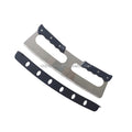 Sharp Double Plastic Handle Pizza Cutter Heavy Duty Stainless Steel Blade Square Shape 35cm OMAKE with Metal Tool Box Packaging