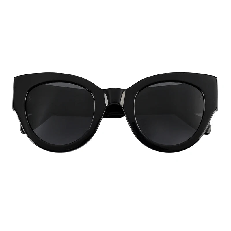 Polarized Vintage Retro Oval Frame Mirrored Big Frame Sunglasses Acetate