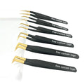 Isolation EJapanese Stainless Steel Diamond Dust Tip Custom Logo Tweezer for Brow Makeup Non Fibre Lash Extension Tweezers