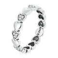 925 Sterling Silver Simple Love Ring for Women Stackable Heart Ring Size 6 7 8 100% Sterling Silver Jewelry Wedding Gift SCR787