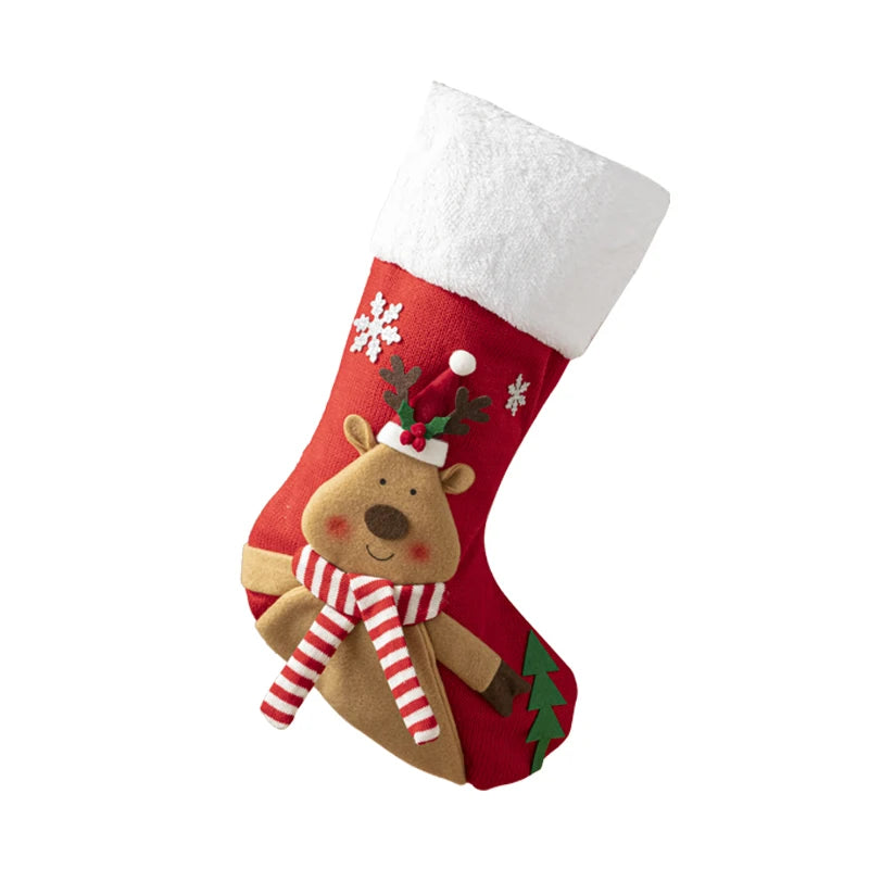 Christmas Ornaments Party Gift Bag Christmas Socks Pendant Christmas Tree Ornament Snowman Old Man Gifts