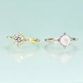 OL1014 Abiding Jewelry Genuine Sliver 925 Ring Custom Woman New Trend Jewelry 6mm Gemstone Gold Plated Rings