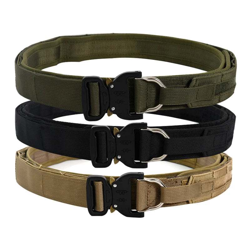 3.8 Double Thickened Tactical Belt Upgraded Nylon Belt Male Fan Outdoor Belt