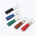 Custom Car logo Laser or Debossed Metal Leather Key Holder Tags
