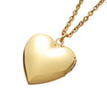 Trendy Smooth Peach Heart Mirror Stainless Steel Love Photo Box with Link Chain Elegant Necklace