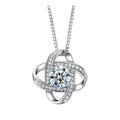 Love Heart Knot Crystal Pendant Necklace for Women Wholesale Valentine's Day Mother 's Day Jewelry Gift